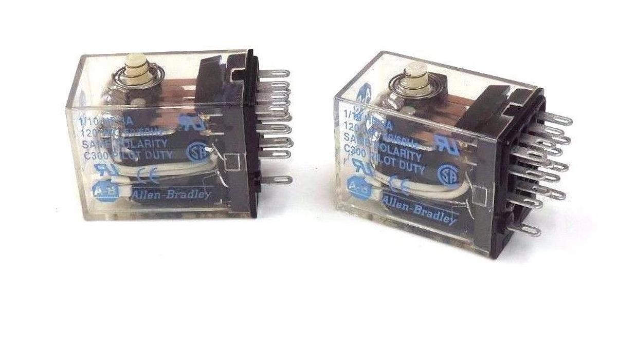 Used LOT OF 2 ALLEN BRADLEY 700-HC14Z24-1-4 RELAYS 700HC14Z2414, SER. B, 24VDC