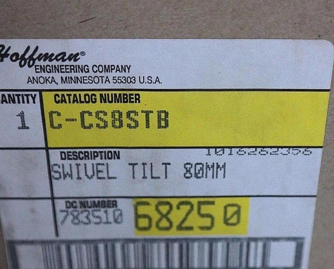 Used NIB HOFFMAN C-CS8STB SWIVEL TILT PENDANT ARM 80MM, 783510-68250, 1016262356