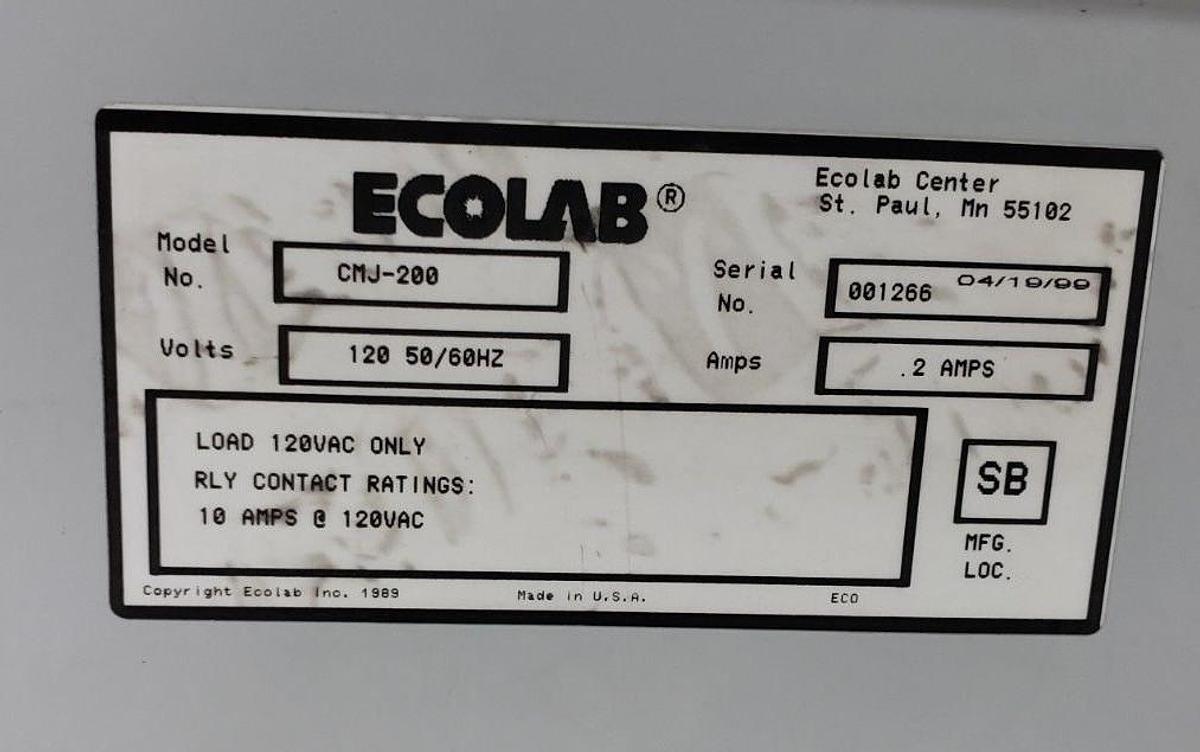 Used ECOLAB KLENZADE CMJ-200 CONTROL MASTER JR MODEL 200 TIMER MODULE CMJ200