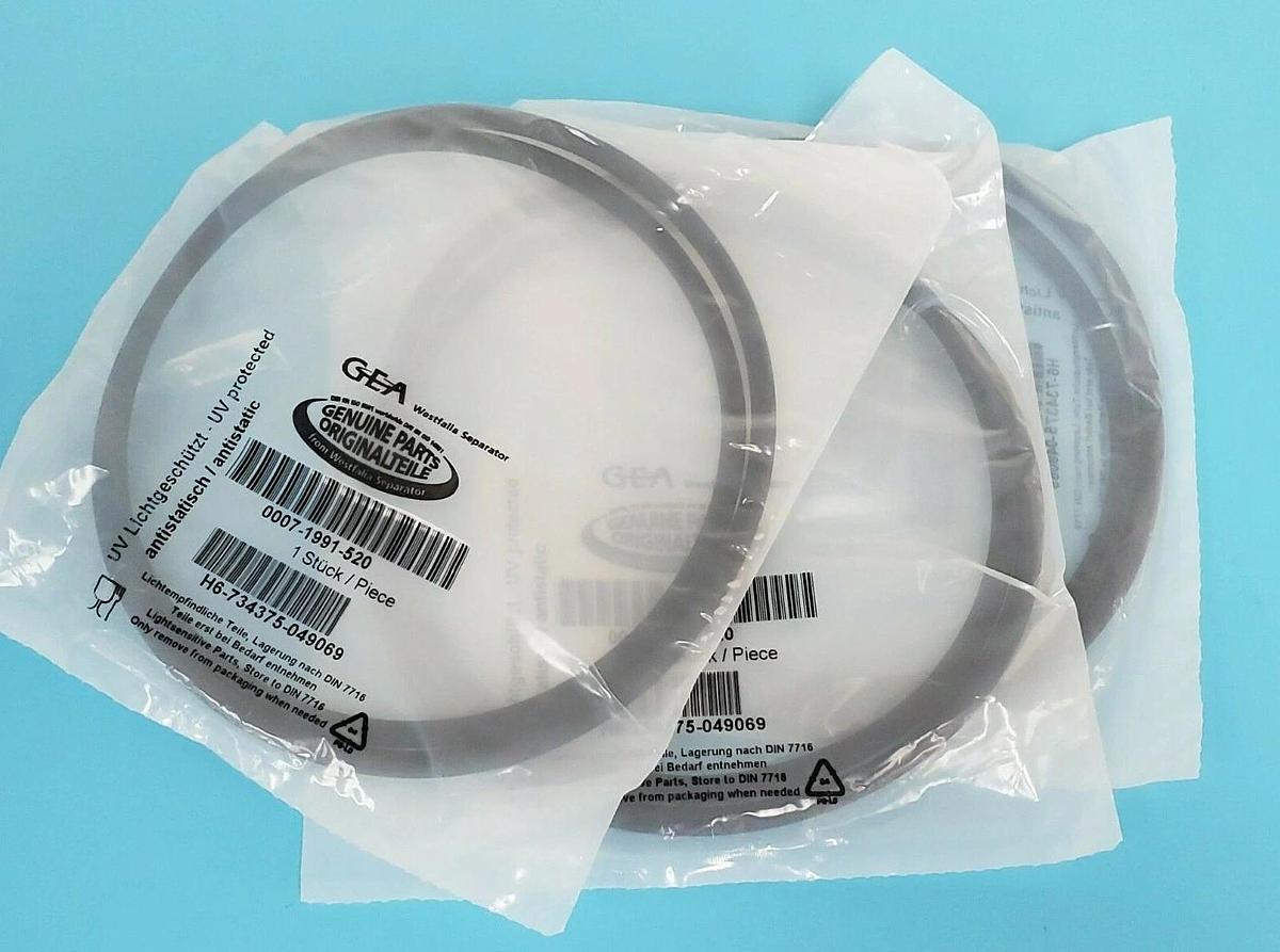Used LOT OF 3 NEW GEA WESTFALIA SEARATOR 0007-1991-520 O-RINGS