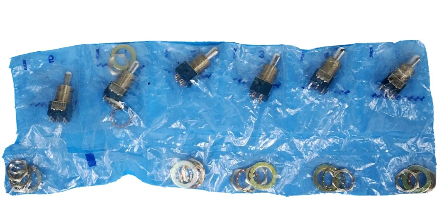 Used LOT OF 6 NEW FUJISOKU 8B2041 TOGGLE SWITCHES