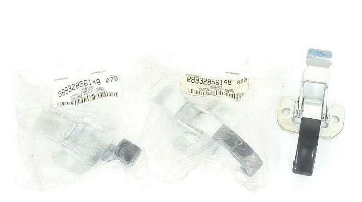 LOT OF 3 NEW GENERIC HC8150 VINYL COATED HOOKS SPRING HOOD CATCH 88932856148