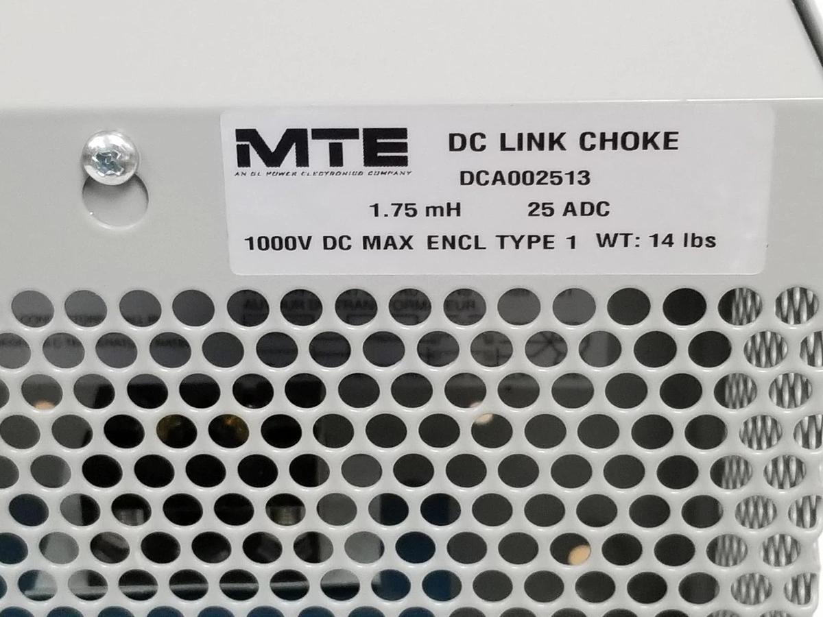 NIB MTE DCA002513 DC LINK CHOKE 1.75mH, 25ADC 1000VDC MAX