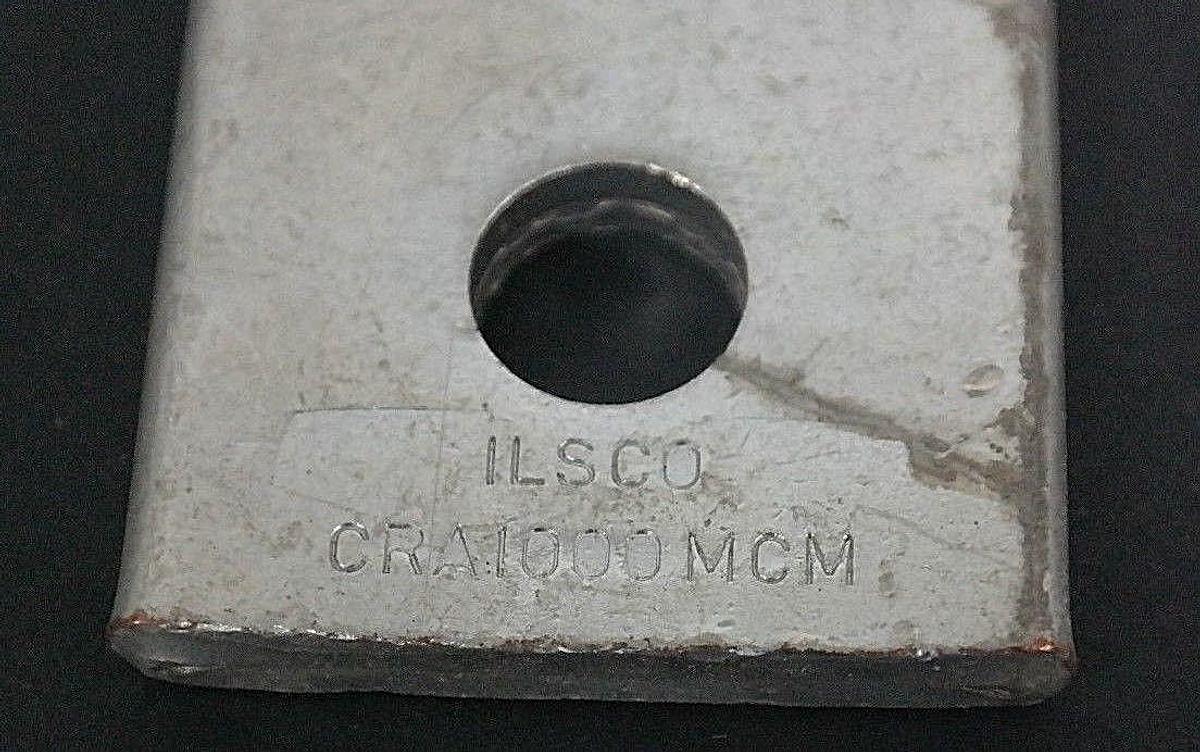 Used LOT OF 3 ILSCO CRA1000MCM ALUMINUM COMPRESSION LUGS DIE #18 WHITE CRAIOOOMCM