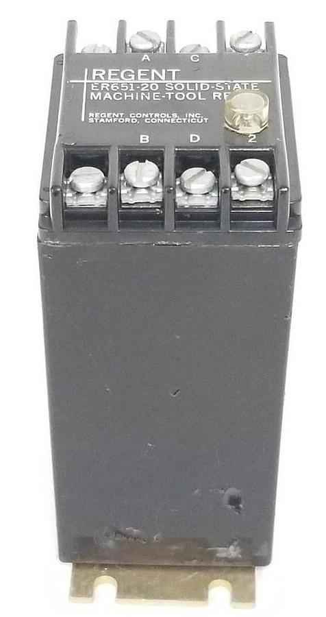 Used REGENT ER651-20 SOLID-STATE MACHINE TOOL RELAY ER65120, 1AMP, 24VDC