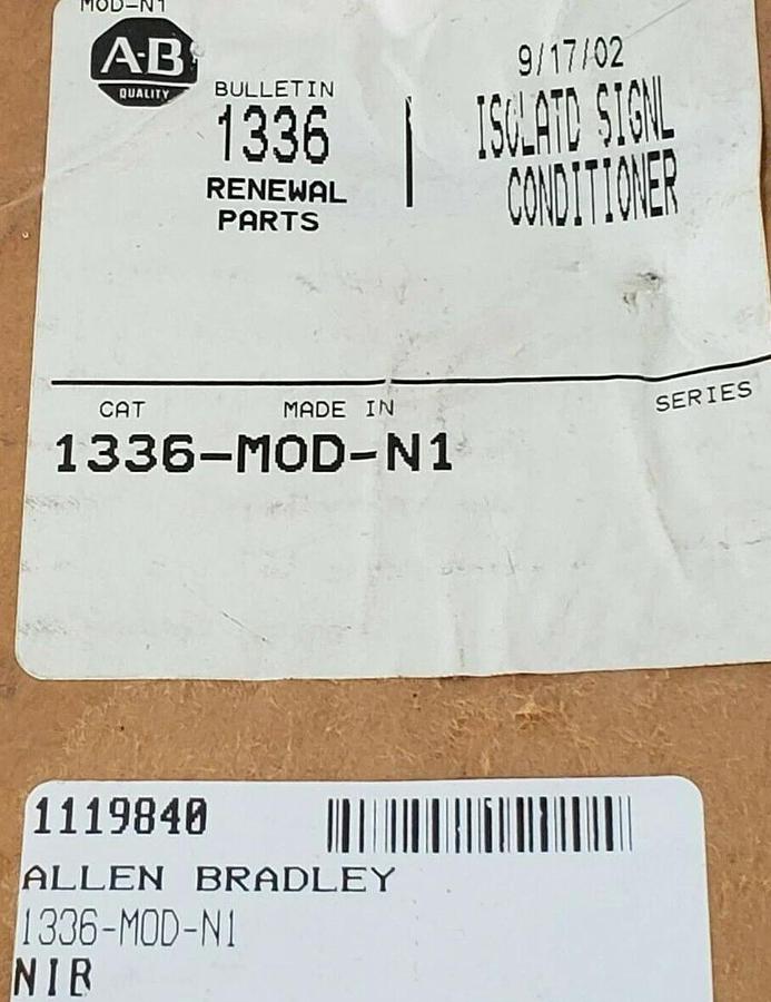 Used NIB ALLEN BRADLEY 1336-MOD-N1 ISOLATED SIGNAL CONDITIONER BOARD 120760 140122