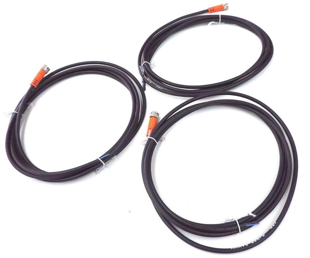Used LOT OF 3 NEW LUMBERG RKMV3-224/2 SINGLE ENDED CORDSETS RKMV3-224/2M