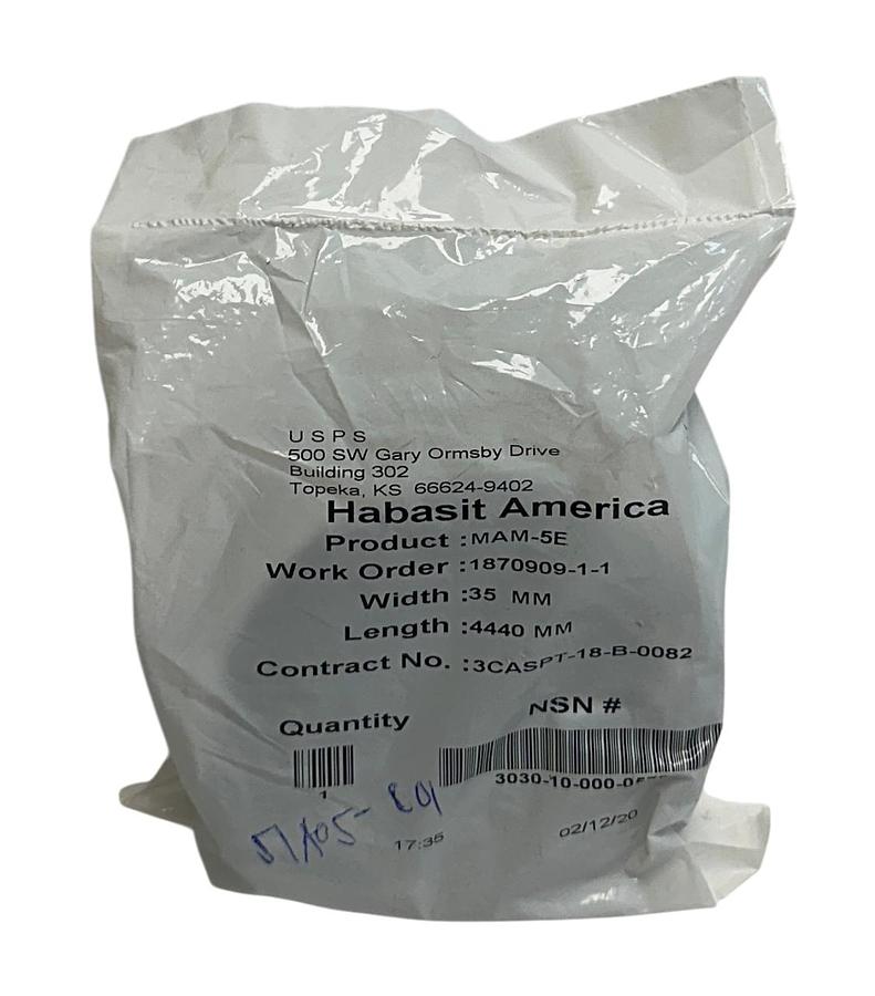 5 HABASIT AMERICA MAM-5E / MAM5E CONVEYOR BELTS W: 35mm L: 4,440mm OEM NSFS
