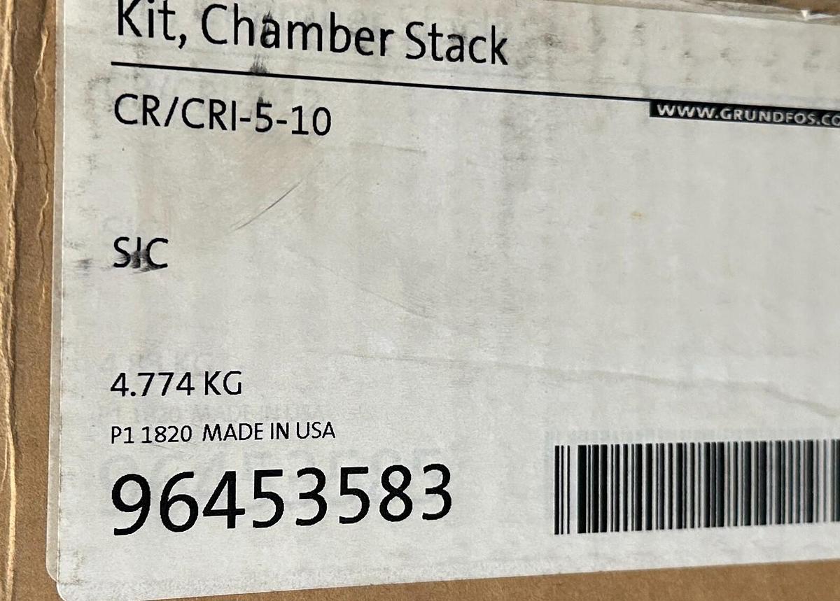 Used GRUNDFOS CR/CRI-5-10 / 96453583 CHAMBER STACK KIT CRCRI510 OEM FOR PUMP NSMP