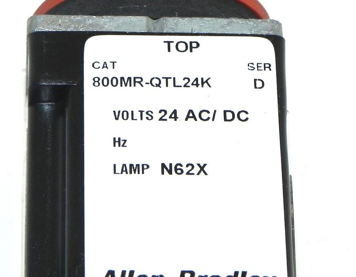 NEW ALLEN BRADLEY 800MR-QTL24WK SMALL ROUND PILOT LIGHT SER. D 24V WHITE LED