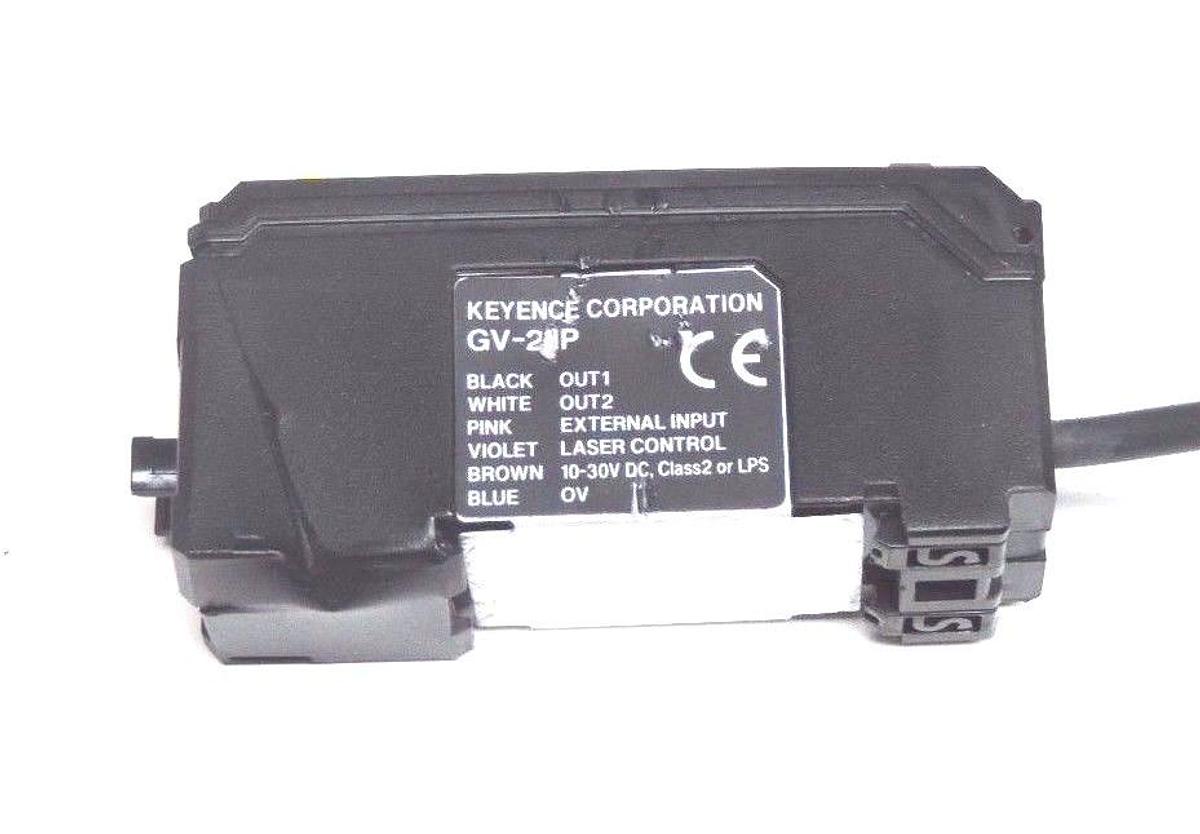 Used KEYENCE GV-21P SENSOR AMPLIFIER GV SERIES, 10/30VDC, GV21P