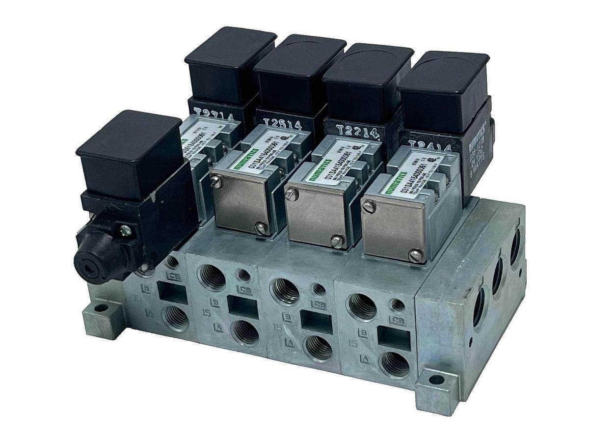 Numatics AK0CD00002NSTD Manifold Kit w/ (4) 031SS5154000061 MK3 Valves 24VDC
