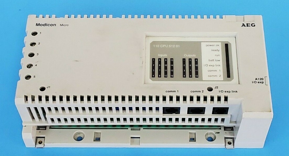 Used MODICON 110CPU51201 MICRO PLC 110-CPU-512-01 REV. 3.11, 115~ .3AMP 50/60HZ