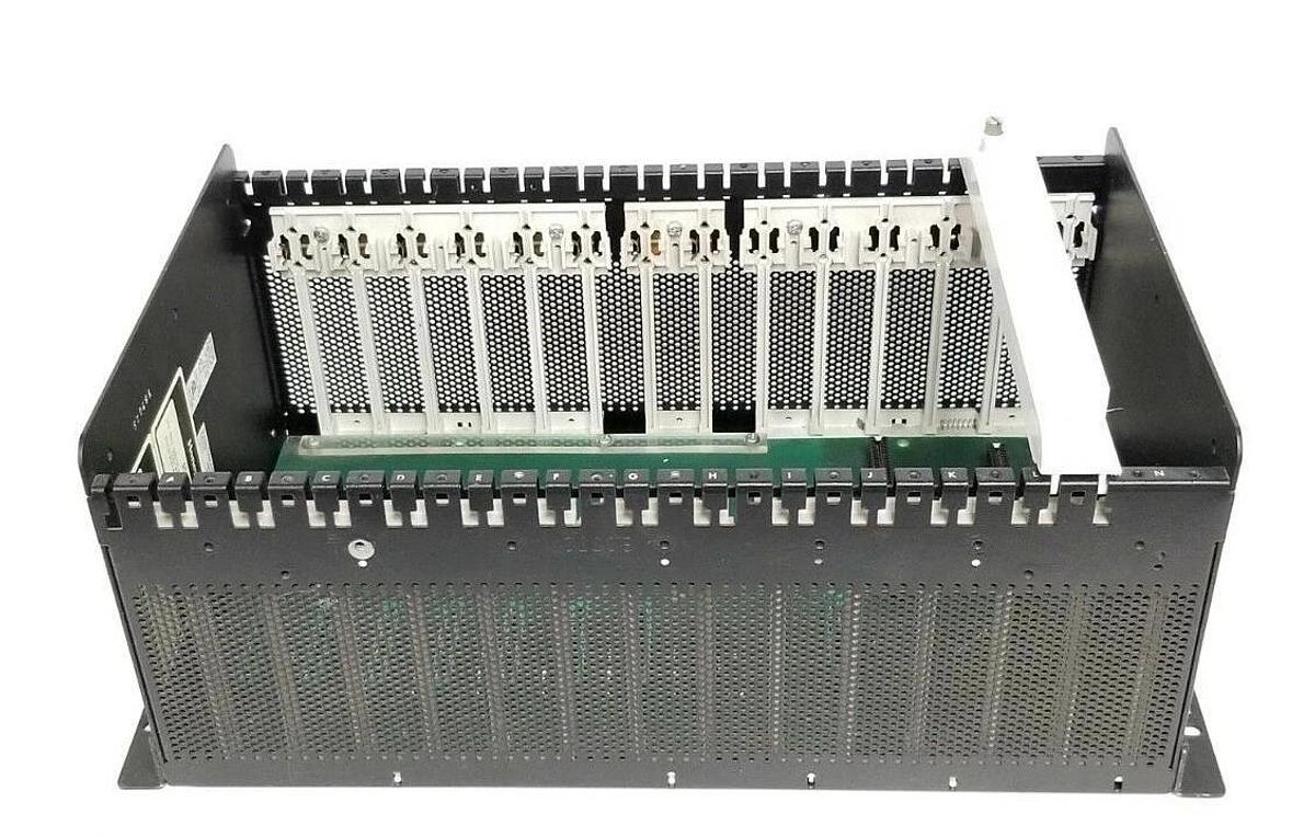 Used HONEYWELL 620-0090 12-SLOT PROCESSOR RACK ASSEMBLY 6200090 W/ 620-0049 BACKPLANE