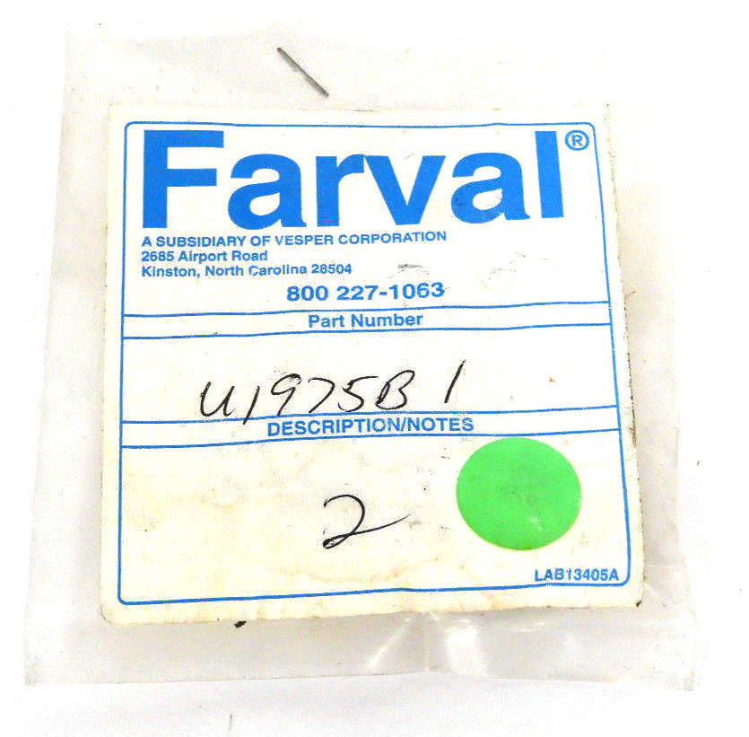 BAG OF 2 NEW FARVAL VESPER U-1975-B1 CHECK VALVES U1975B1