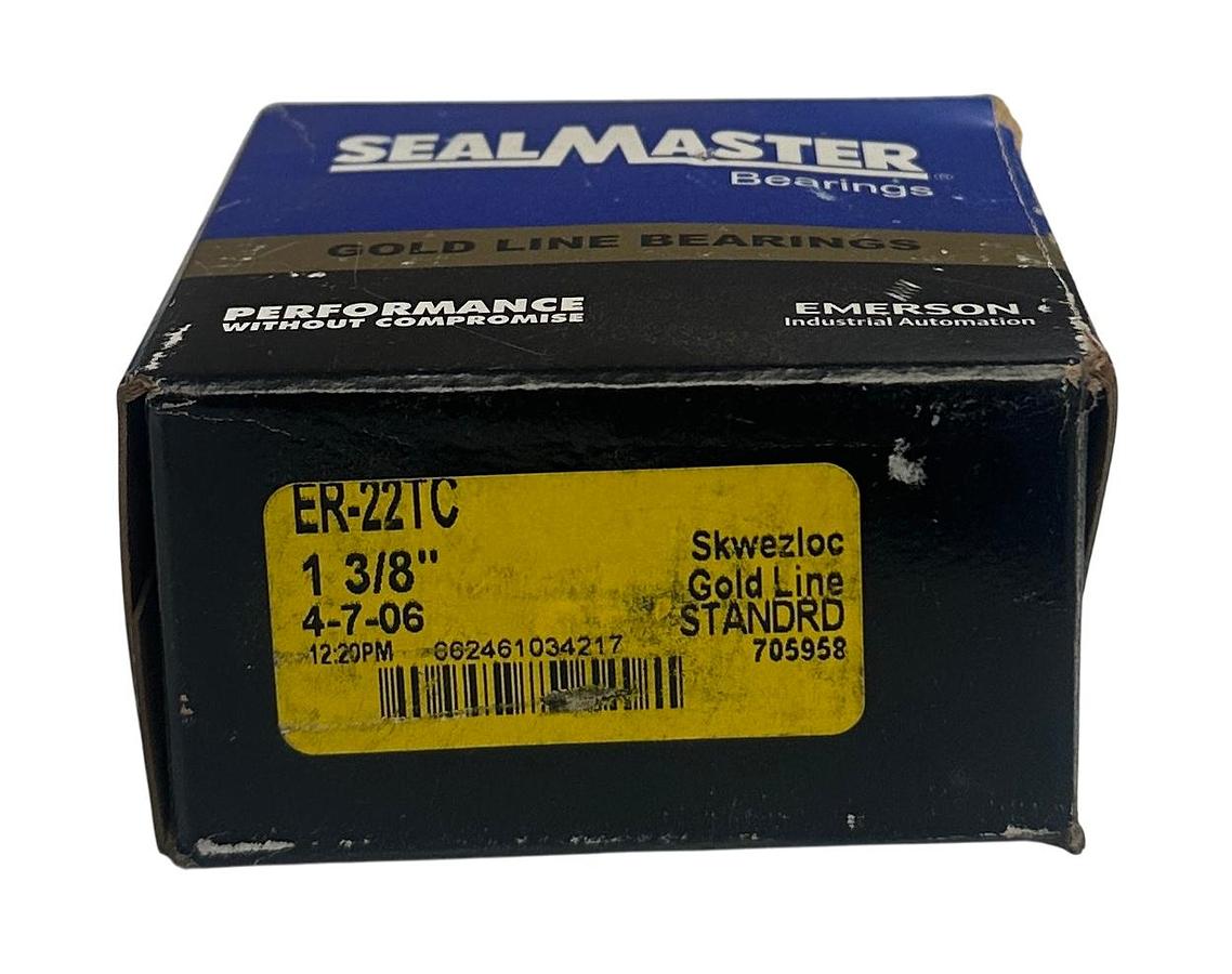 Used SEALMASTER ER-22TC / 705958 Gold Line INSERT BALL BEARING 1-3/8'' BORE NSMP