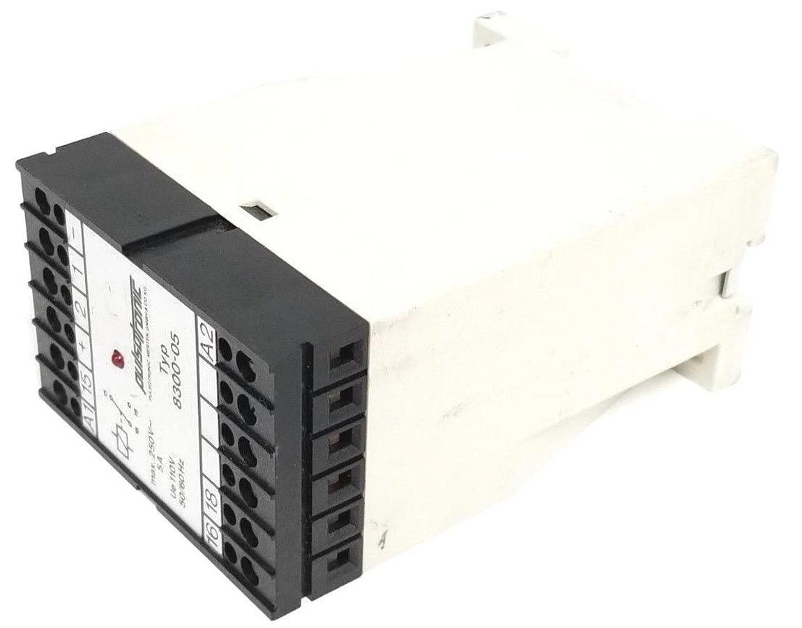 Used PULSOTRONIC 8300-05 PULSOR SENSOR RELAY 250V MAX 5A, UE 110V, 50/60HZ 830005