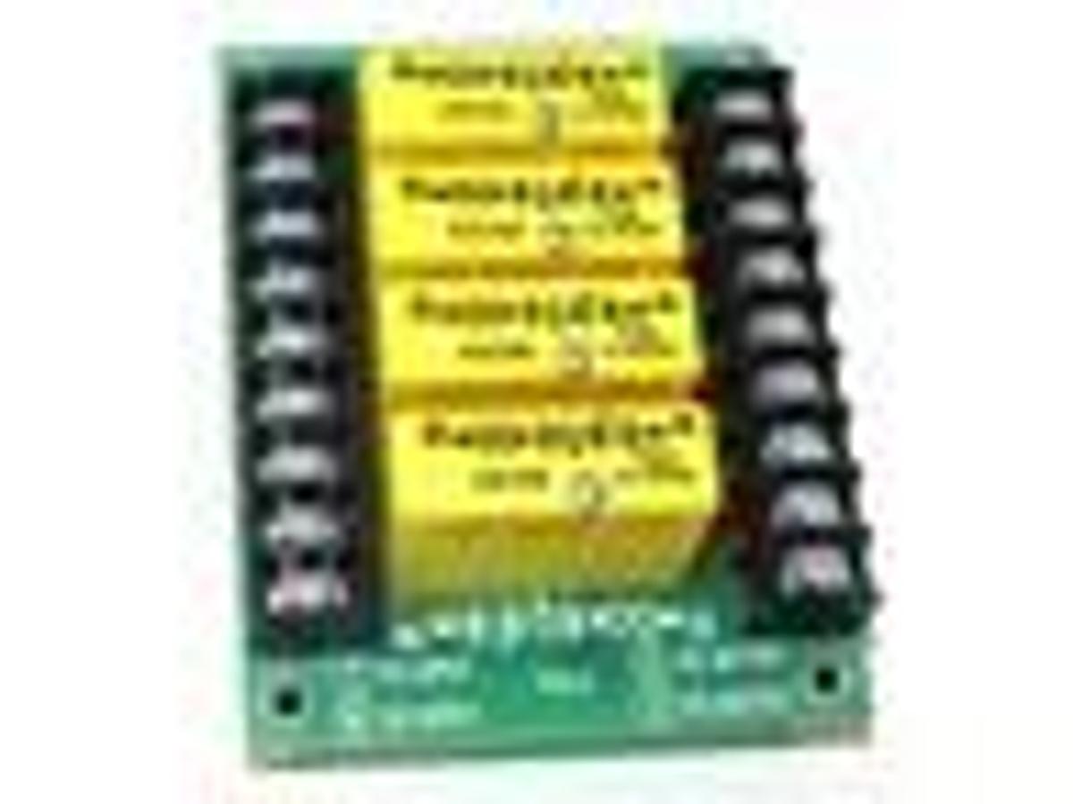 Used OPTO 22 PB4 BOARD W/ FOUR IAC24 RELAYS PB-4