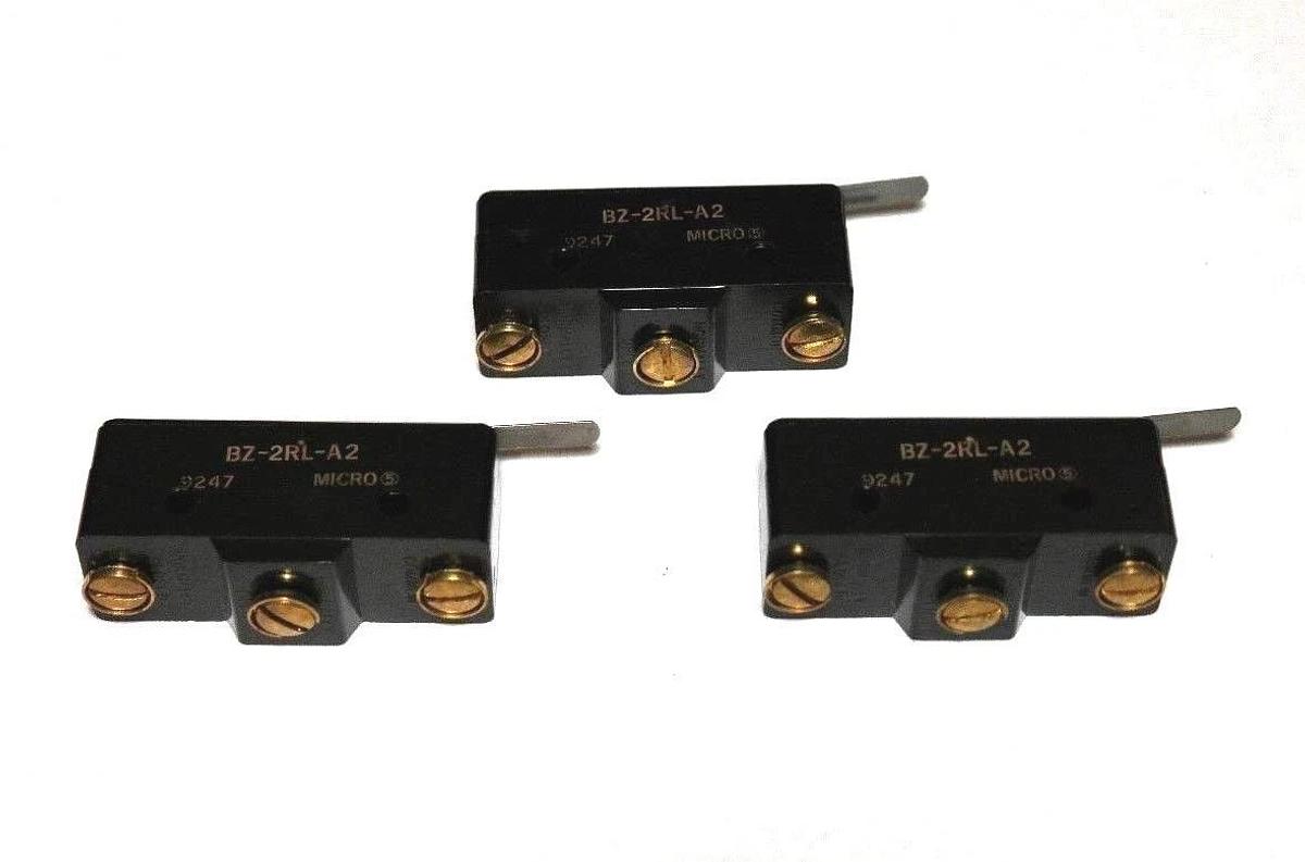Used LOT OF 3 MICROSWITCH BZ-2RL-A2 LIMIT SWITCHES BZ2RLA2