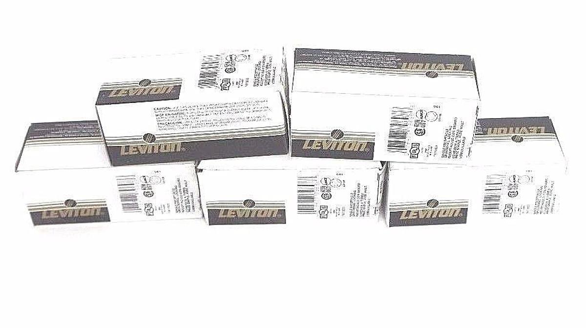Used LOT OF 5 NEW LEVITON 4710 LOCKING RECEPTACLES 15A, 125V, BLACK
