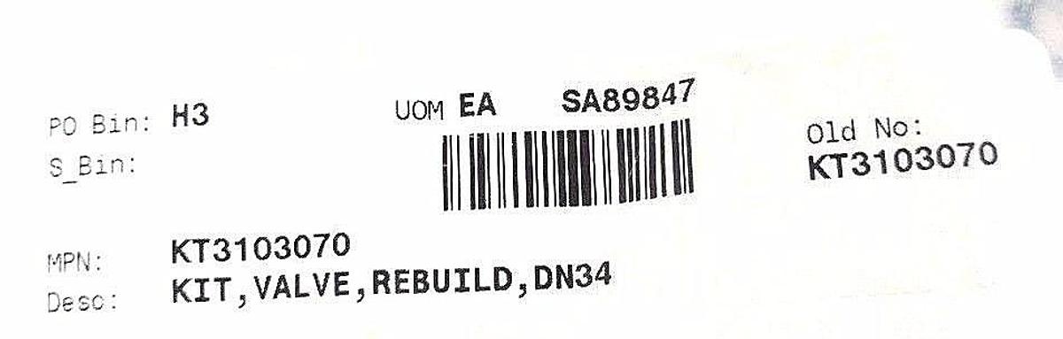 NEW KT3103070 SET OF GASKETS PV DN34+10 KIT, VALVE, REBUILD, DN34
