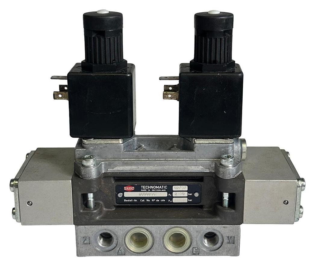 Used NEW HERION TECHNOMATIC 2550805 SOLENOID VALVE W/ 0200 48V COILS 50Hz 2-10BAR