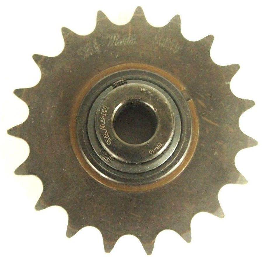 Used MARTIN 50B19 ROLLER SPROCKET WITH SEAL MASTER ER-10 BEARING 5/8" BORE