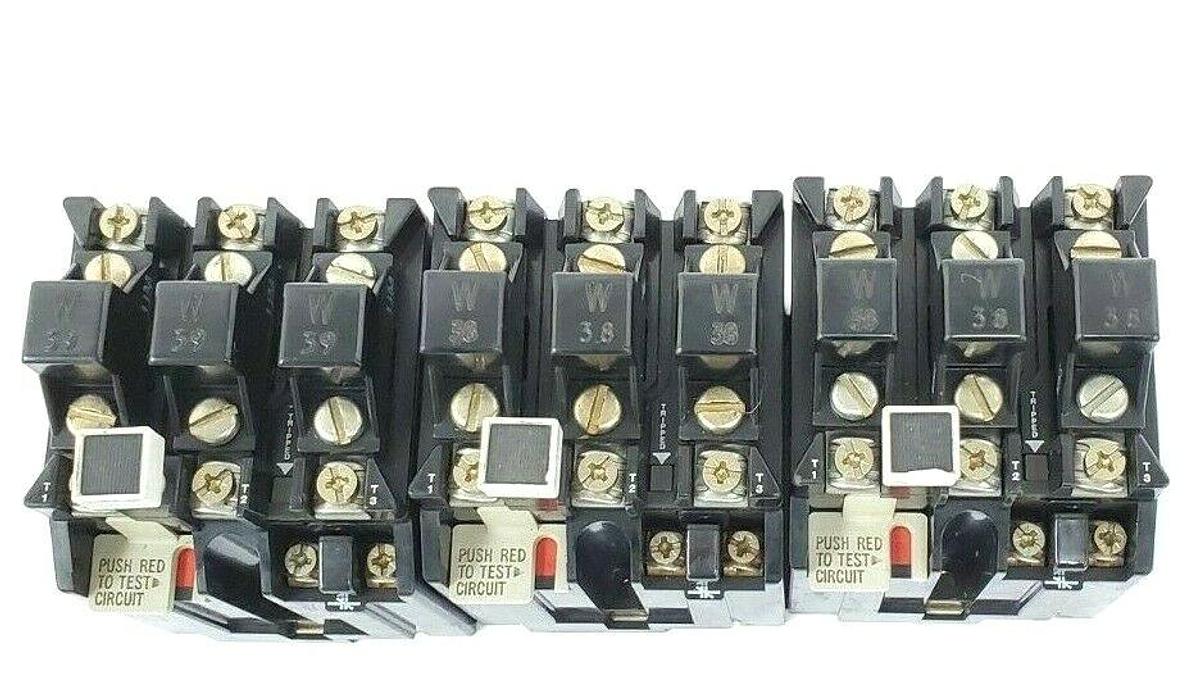 Used LOT OF 3 ALLEN-BRADLEY 592-JOV16 SER. A OVERLOAD RELAYS 3POLE, 120-600VAC