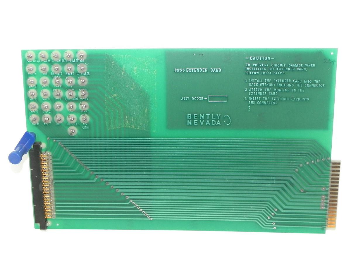Used BENTLY NEVADA 90038-F 9000 EXTENDER CARD 90039-01