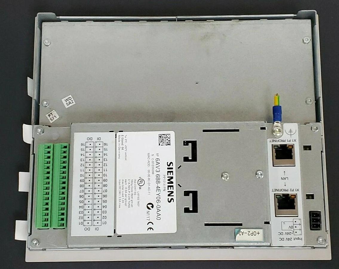 Used SIEMENS 6AV3 688-4EY06-0AA0 PUSH BUTTON PANEL PP17-II PN, 6AV36884EY060AA0