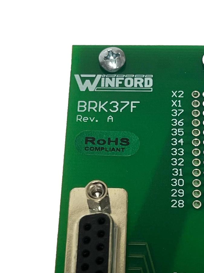 Lot of 2 Winford BRK37F DB37 Female Breakout Boards Screw Terminals - NEW