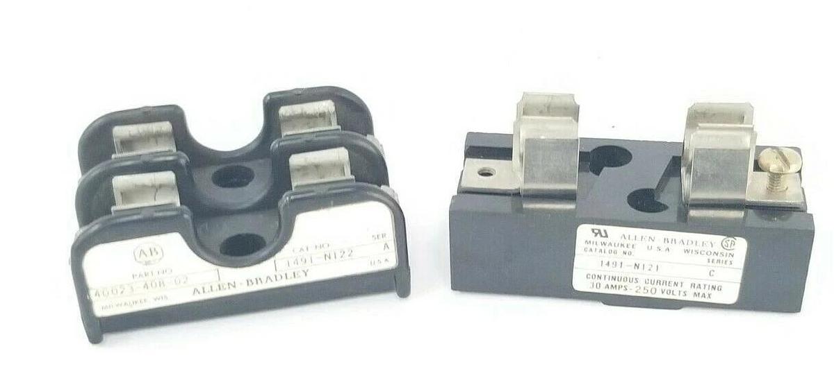 Used ALLEN BRADLEY 1491-N122 SER. A & 1491-N121 SER. C FUSE BLOCKS