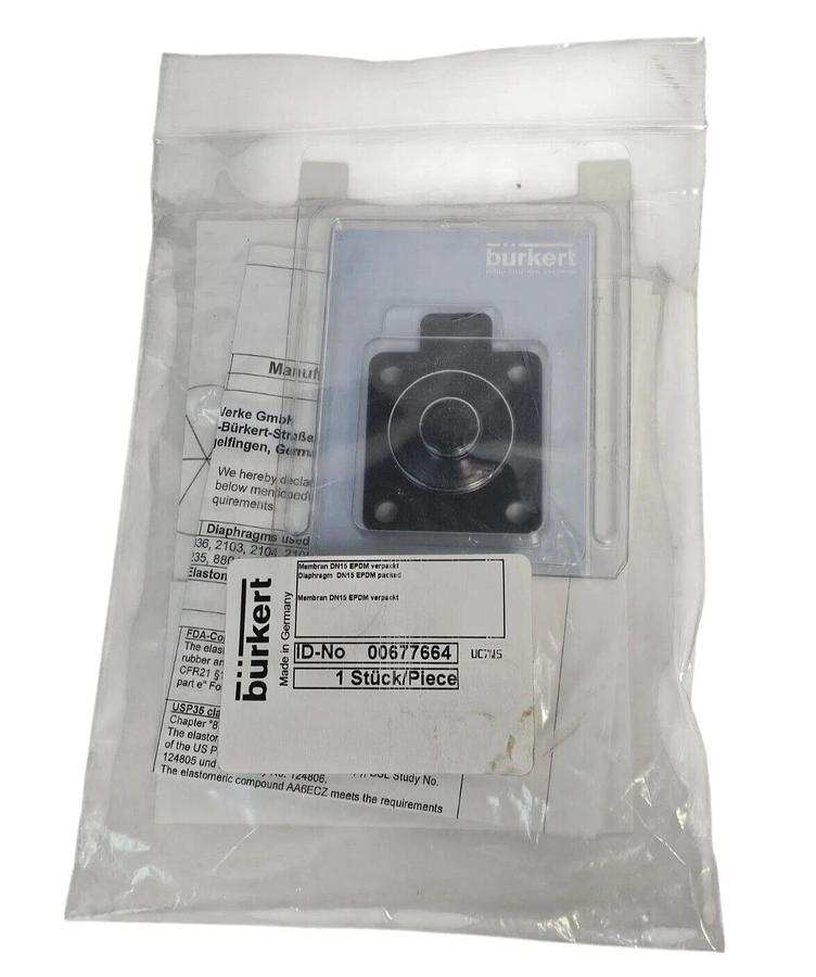 Used NEW BURKERT 00677664 MEMBRAN DIAPHRAGM 677664 DN15 EPDM
