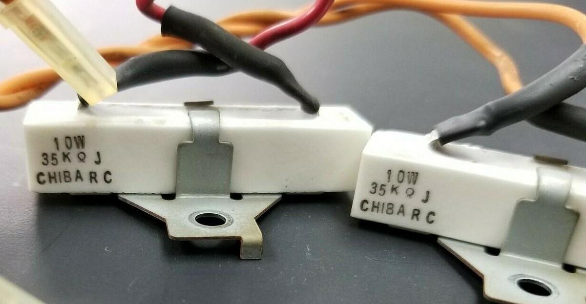 Used LOT OF 2 CHIBA RC RESISTORS 10W 35K
