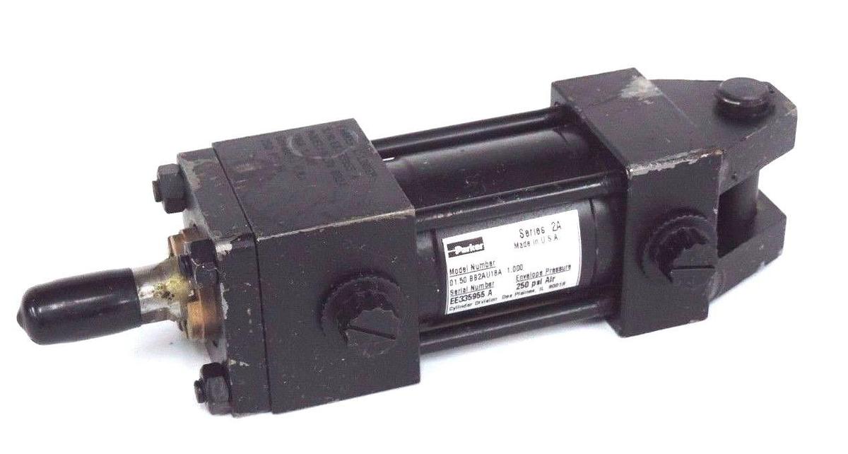 Used PARKER 01.50 BB2AU18A 1.000 CYLINDER SER. 2A ENVELOPE PRESSURE 250PSI