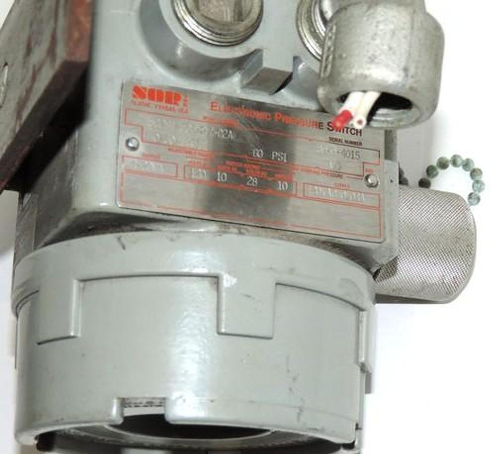 Used SOR 522E1-TC3-P7-C2A PRESSURE SWITCH 120VAC 0.04A, OUTPUT 4-20MA