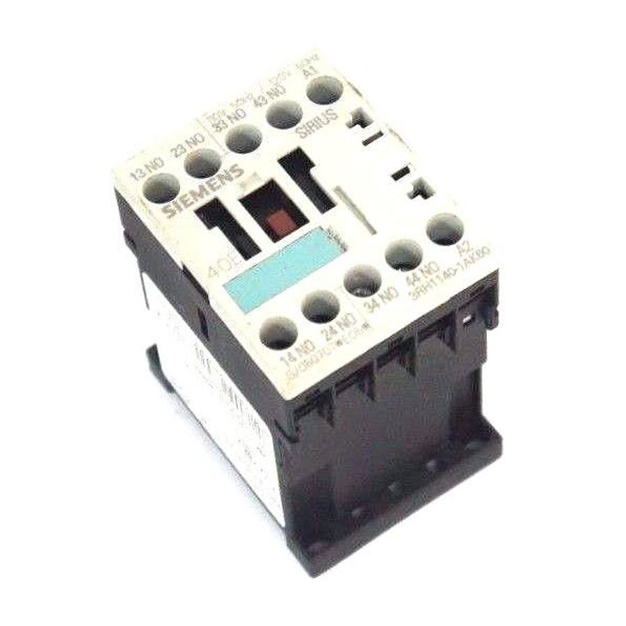 Used SIEMENS 3RH1140-1AK60 CONTROL RELAY 3RH11401AK60, 110V 50HZ/120V 60HZ