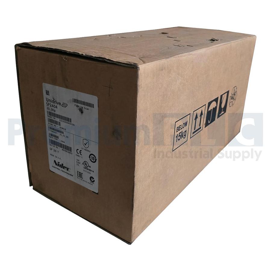 Used NEW NIDEC CONTROL TECHNIQUES SP2404 UNIDRIVE SP VFD DRIVE 20HP W/SM-KEYPAD NSMP