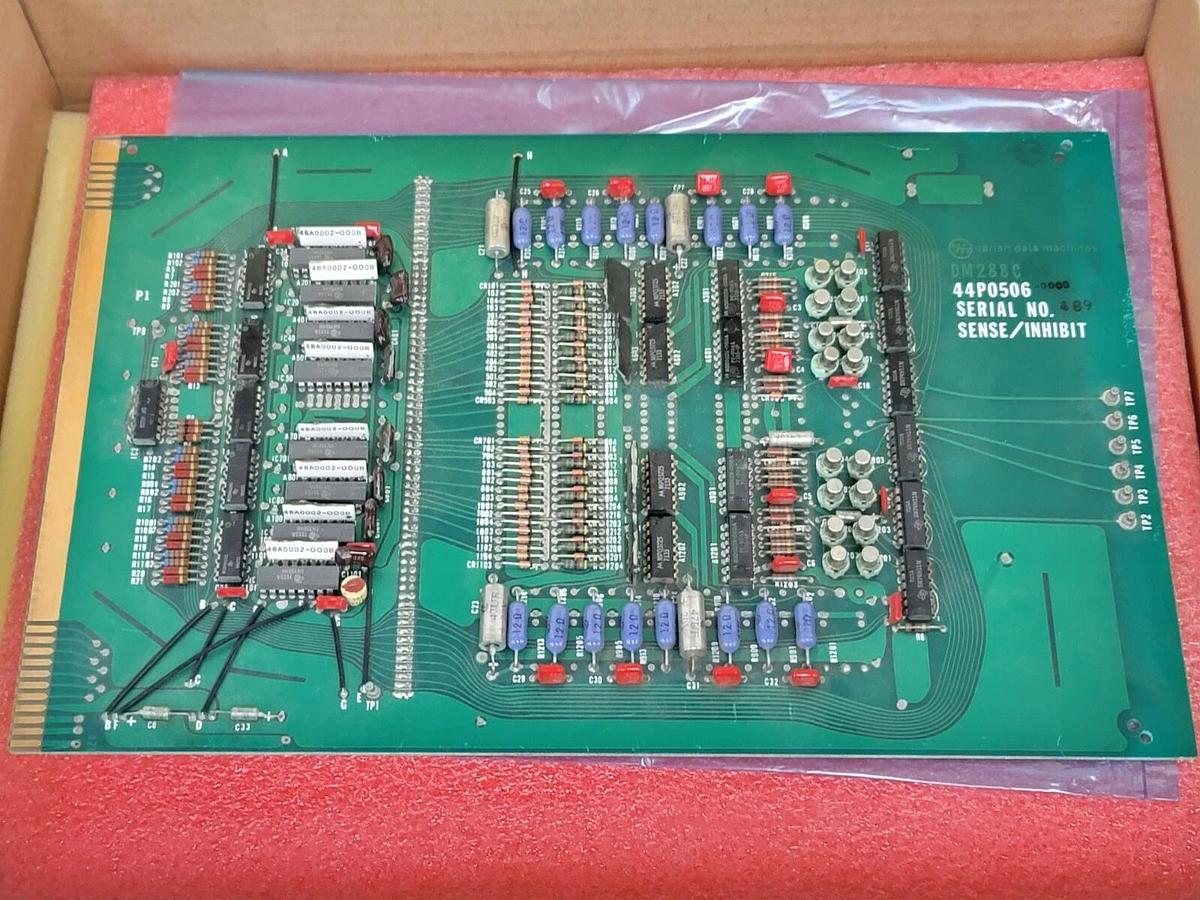Used VARIAN DATA MACHINES 44P0506 SENSE/INHIBIT BOARD 01P1065-000 REV. C, 40D0454-000