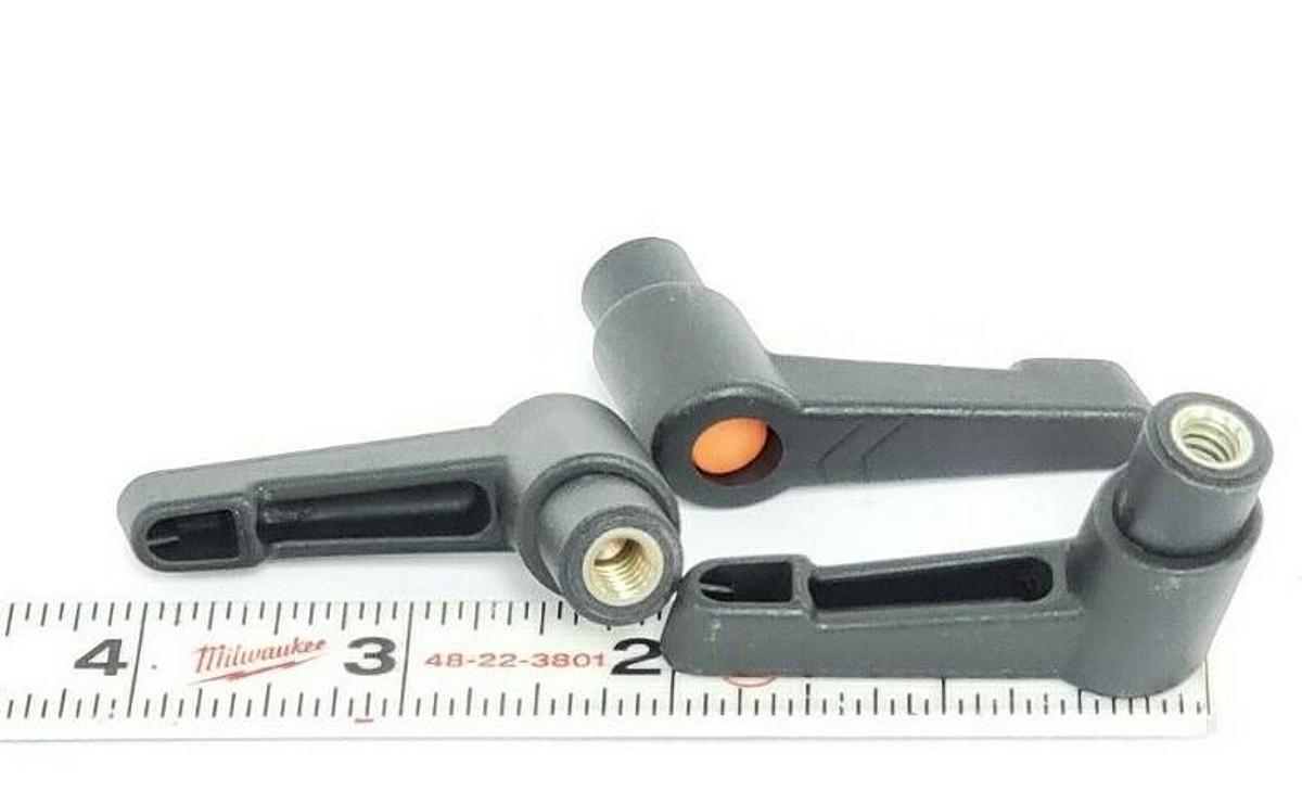 Used LOT OF 7 NEW MCMASTER-CARR 6506K42 QUICK RELEASE HANDLES 1/4-20 THREADED INSERT