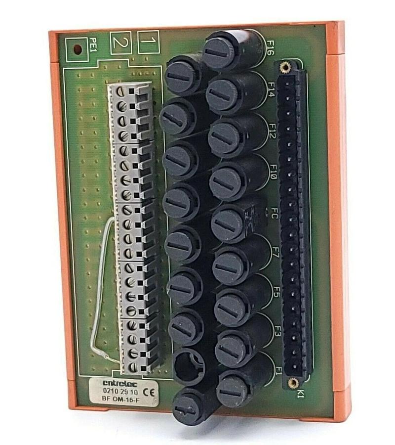 Used ABB ENTRELEC BFOM16F TERMINAL BLOCK W/MULTI-SCREW PORTS 02102910