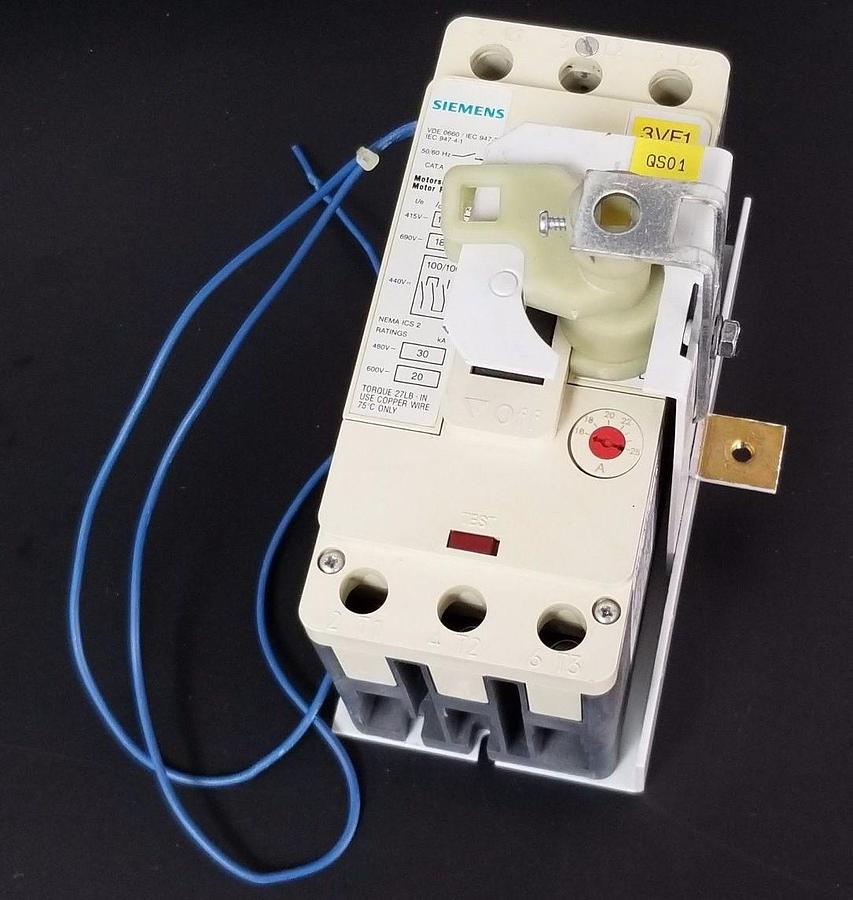 Used SIEMENS 3VF1 231-1DD11-0AA0 CIRCUIT BREAKER W/ BRACKET 3VF12311DD110AA0
