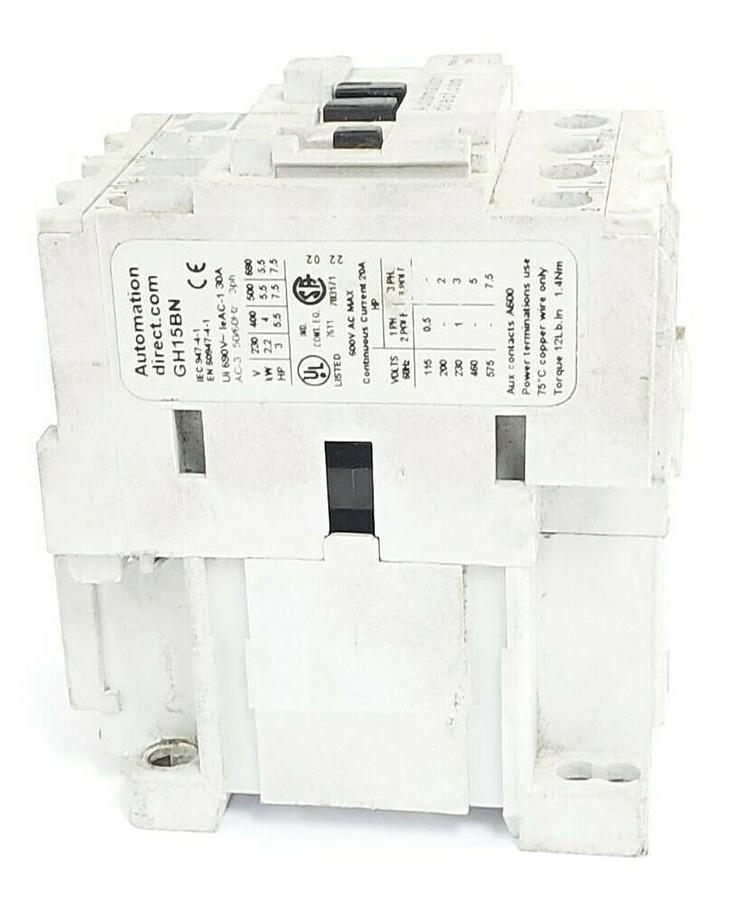 Used AUTOMATION DIRECT GH15BN CONTACTOR GH15 BN 110-120V 50HZ, 110-120V 60HZ
