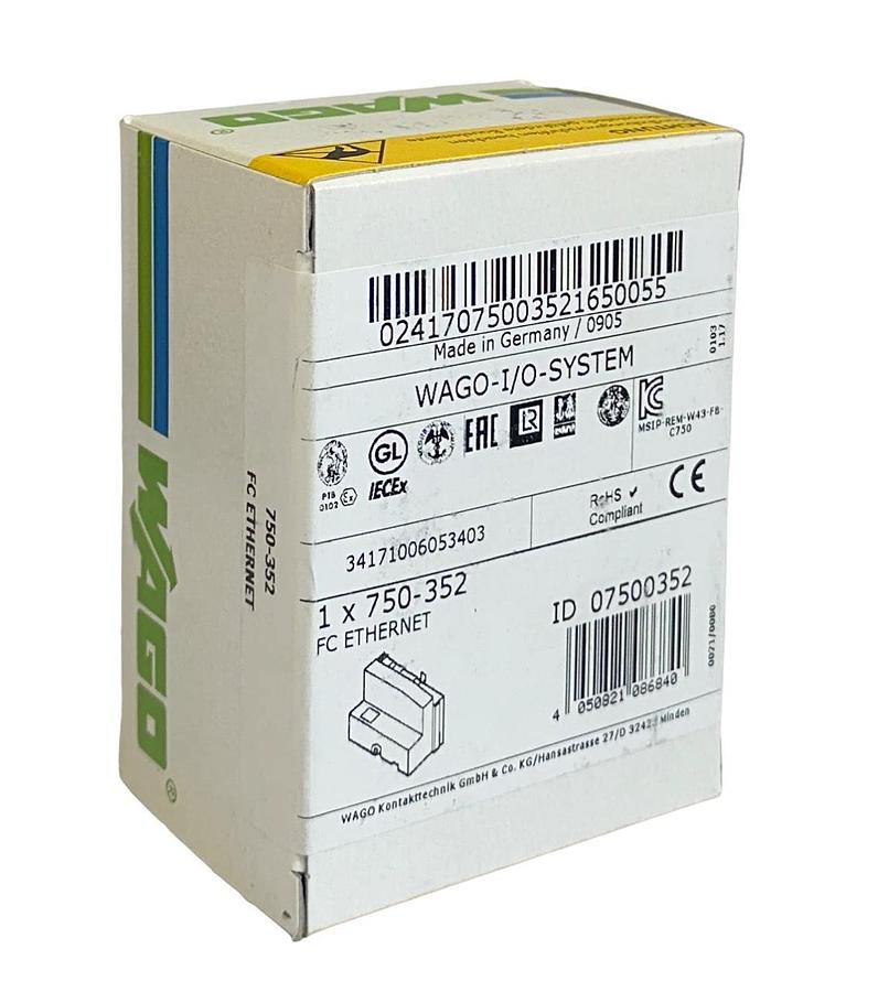 Used WAGO 750-352 / 07500352 FC EtherNet FIELDBUS COUPLER 2-PORT I/O SYSTEM NSFS