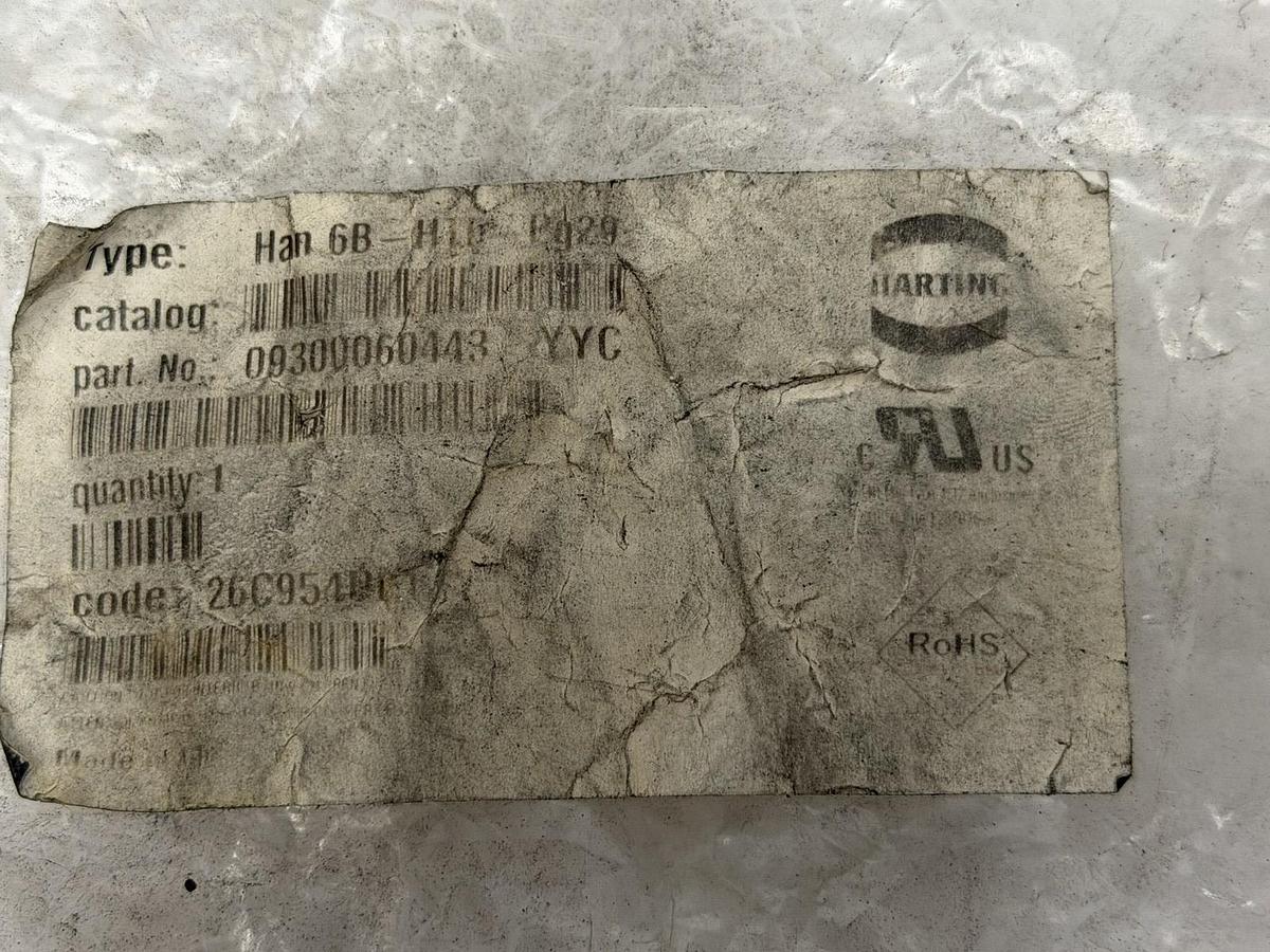 Used NEW HARTING 09 30 006 0443 HAN 6B HOOD 09300060443