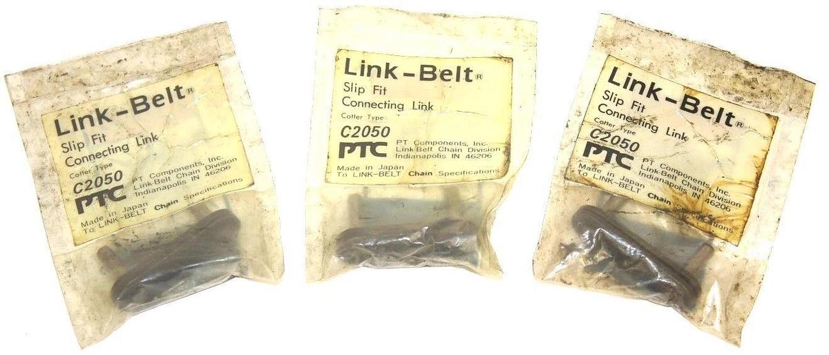 Used LOT OF 3 NEW PTC LINK BELT C2050 COTTER TYPE SLIP FIT CONNECTING LINKS