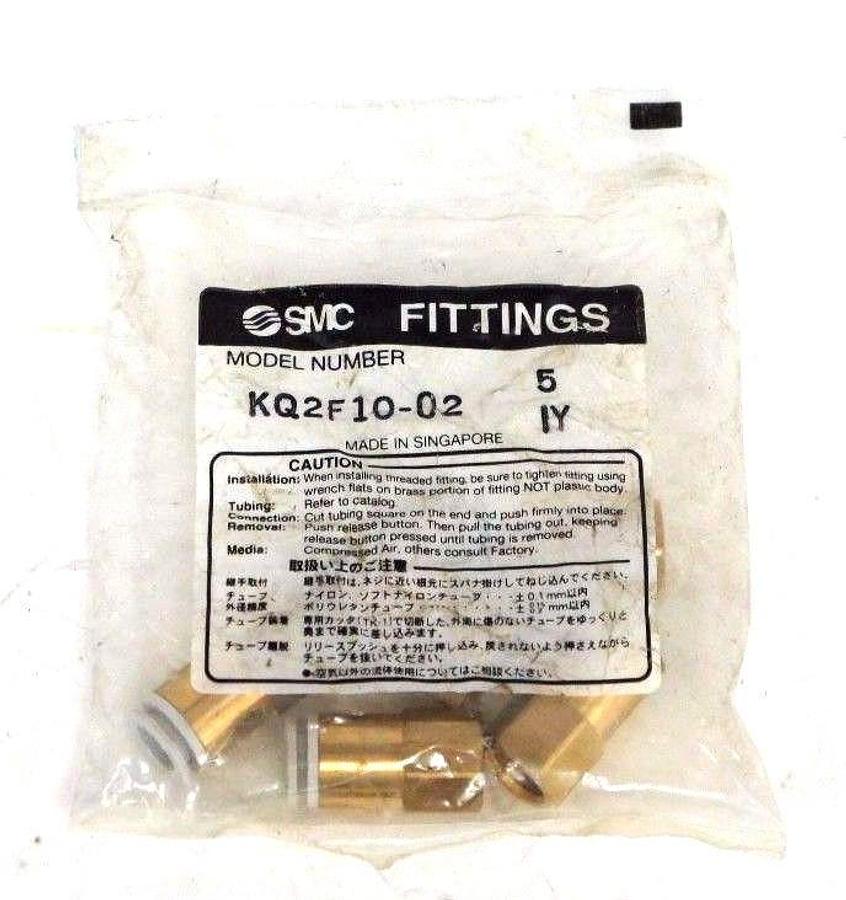 Used BAG OF 5 NEW SMC KQ2F10-02 FEMALE ADAPTER FITTINGS KQ2F1002