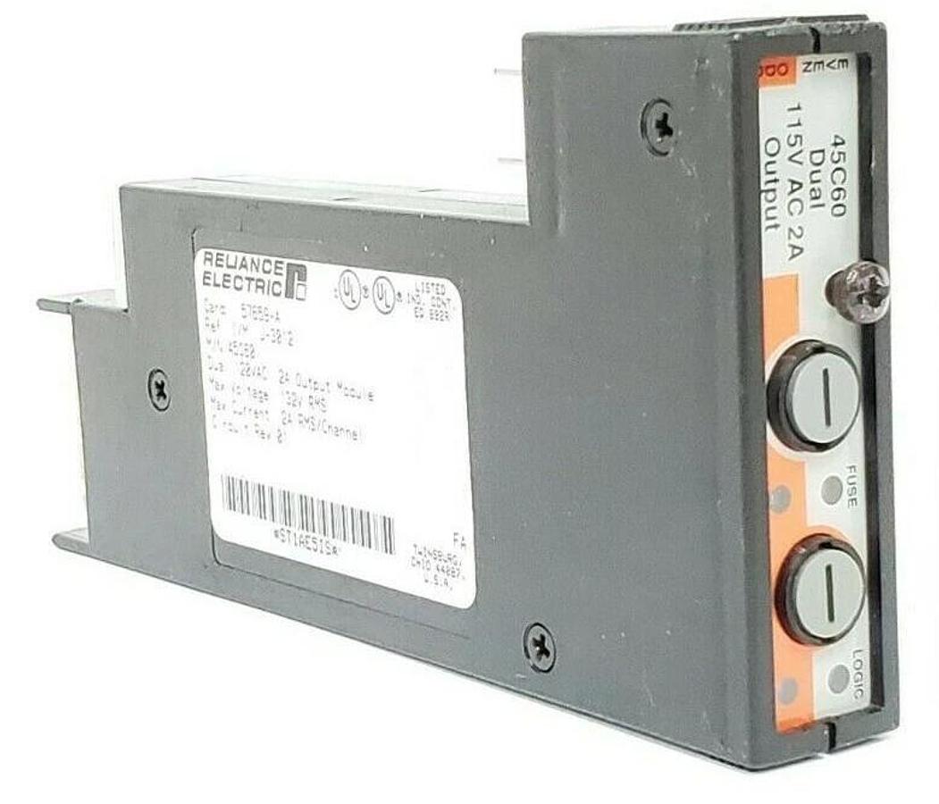 Used RELIANCE ELECTRIC 57659-A PROGRAMMABLE CONTROLLER OUTPUT MODULE 45C60