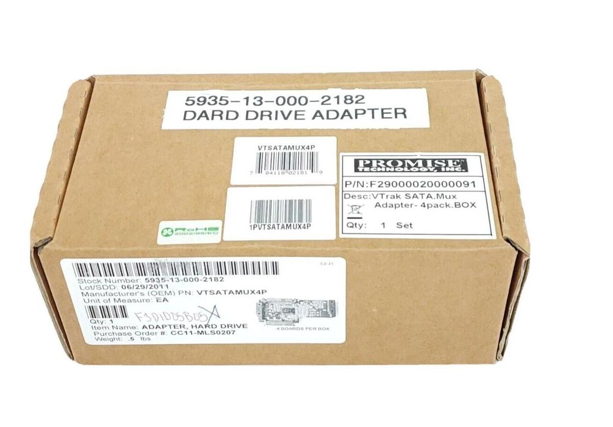 (4) NEW PROMISE TECHNOLOGY, INC VTSATAMUX4P ADAPTER HARD DRIVES F29000020000091