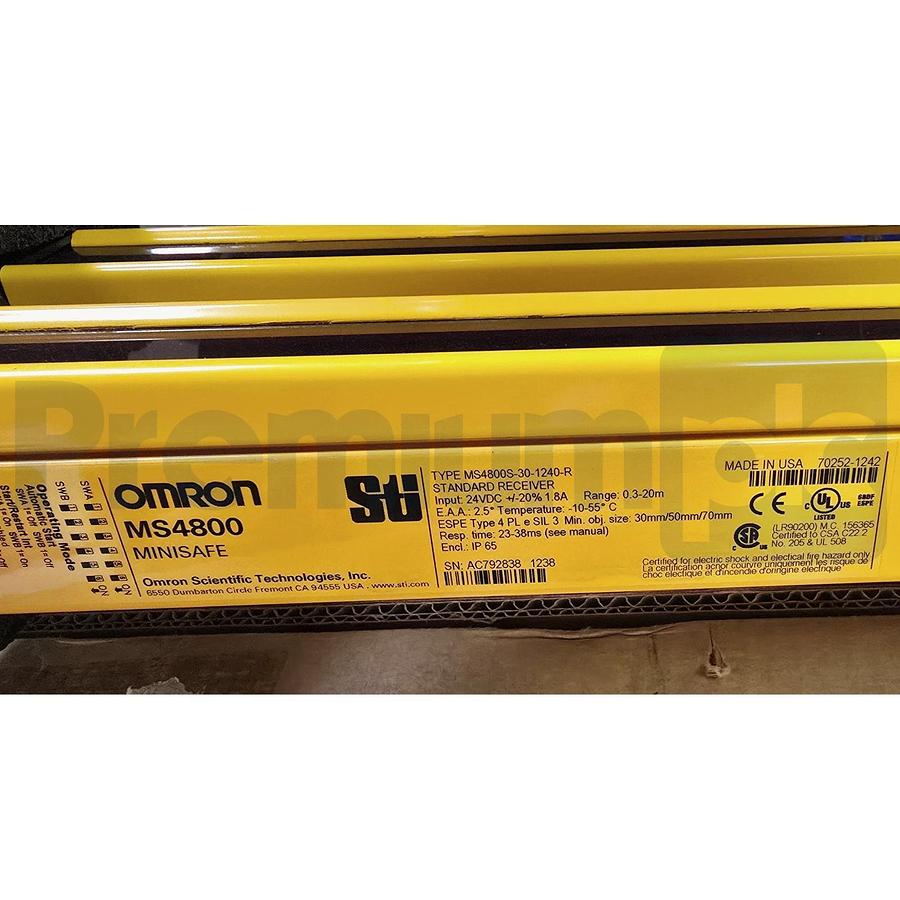 OMRON STI MS4800S-30-1240-30X-30R MINISAFE MS4800 LIGHT CURTAINS 70230-2508 NSMP